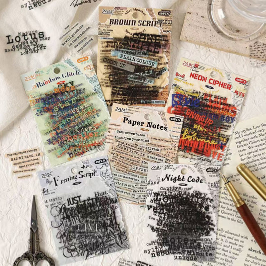 Journal PET sticker packs (40pcs/pack)