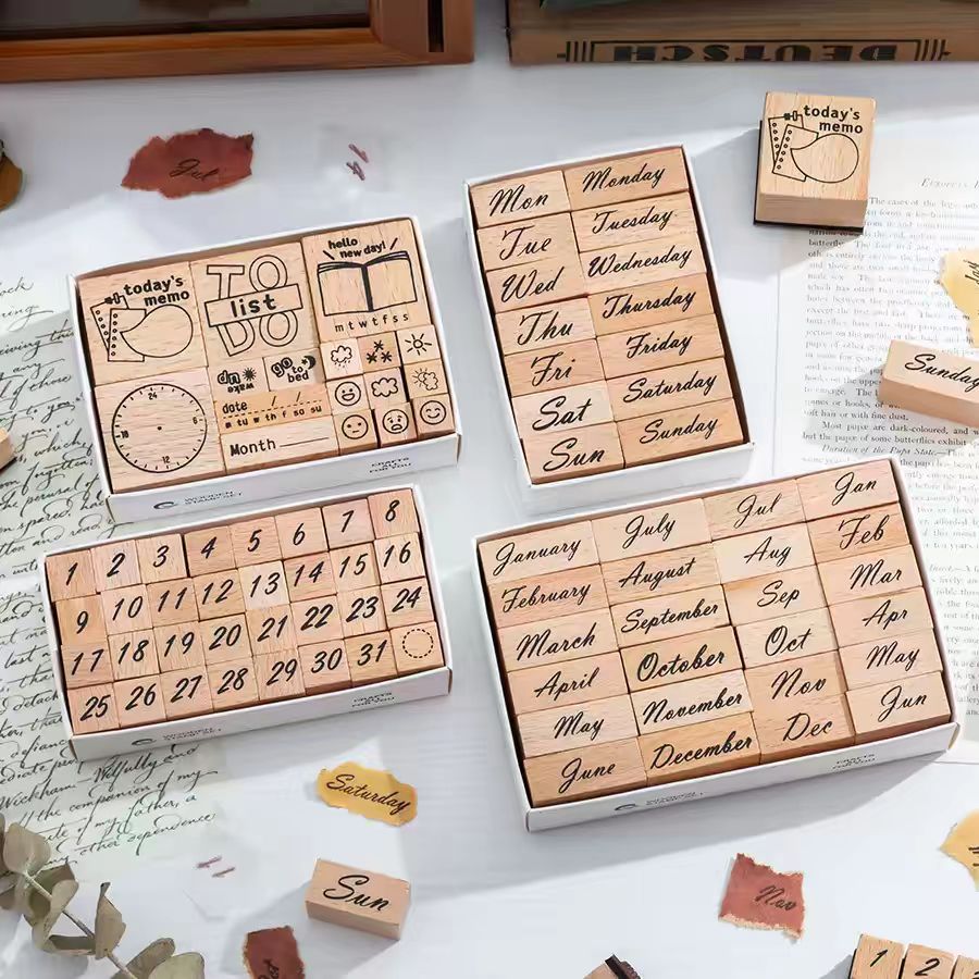 Wooden stamp (Time and weather)