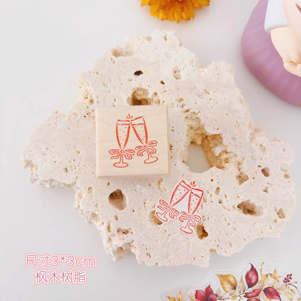 Wooden stamp (Birthday theme)