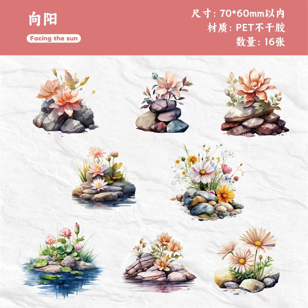 Journal PET sticker packs (16pcs/pack)