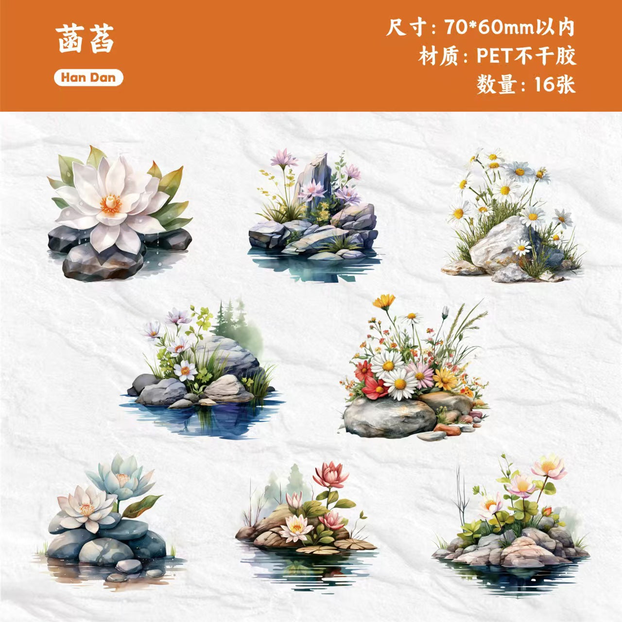 Journal PET sticker packs (16pcs/pack)
