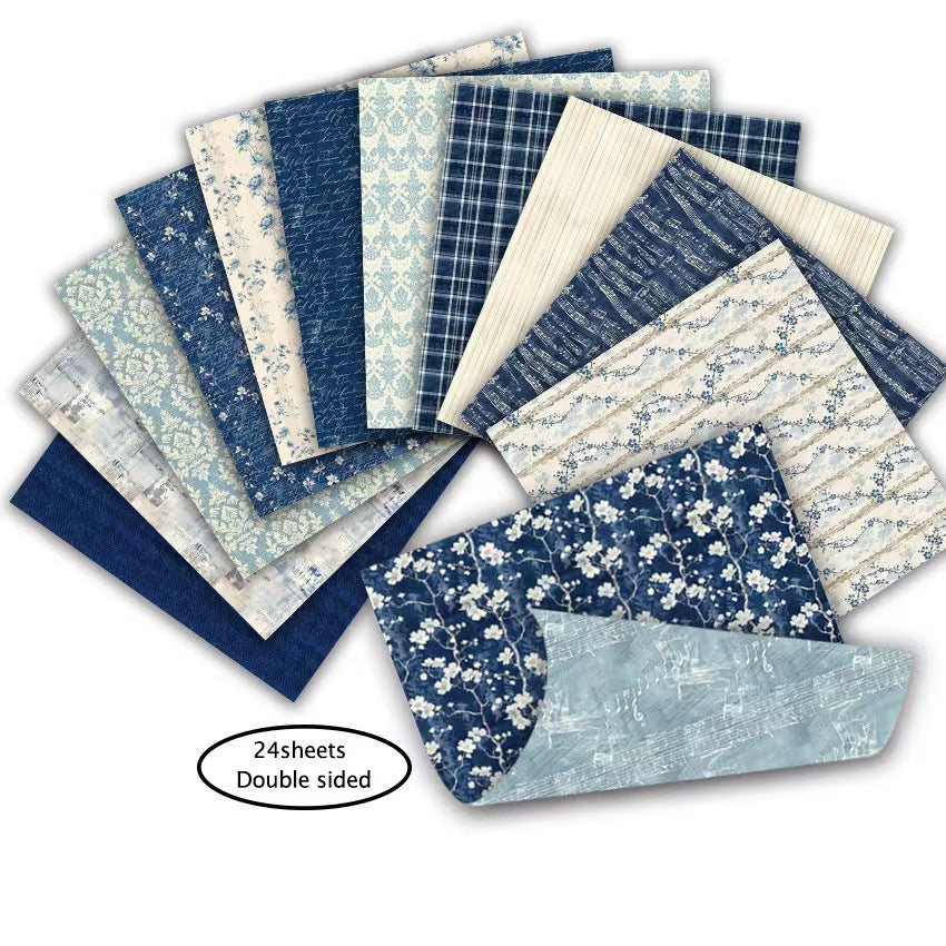 6 Inch Double Sided Vintage Scrapbook Paper Pack, Retro Junk Journal Paper (24 sheets/pack)