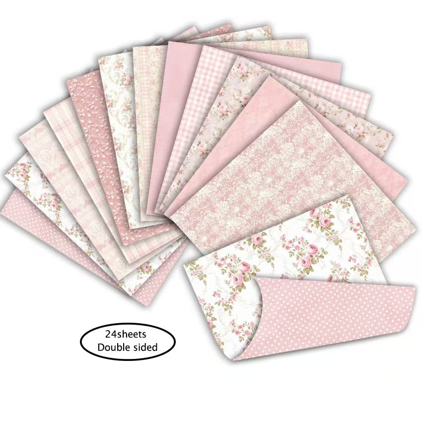 6 Inch Double Sided Vintage Scrapbook Paper Pack, Retro Junk Journal Paper (24 sheets/pack)