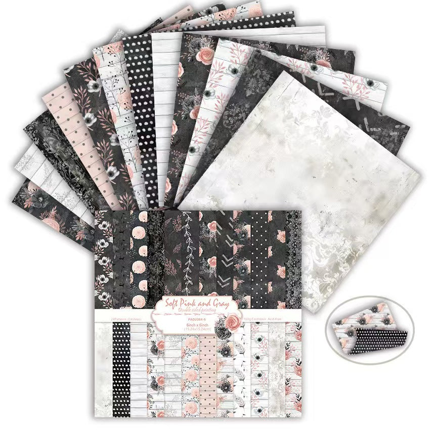 6 Inch Double Sided Vintage Scrapbook Paper Pack, Retro Junk Journal Paper (24 sheets/pack)