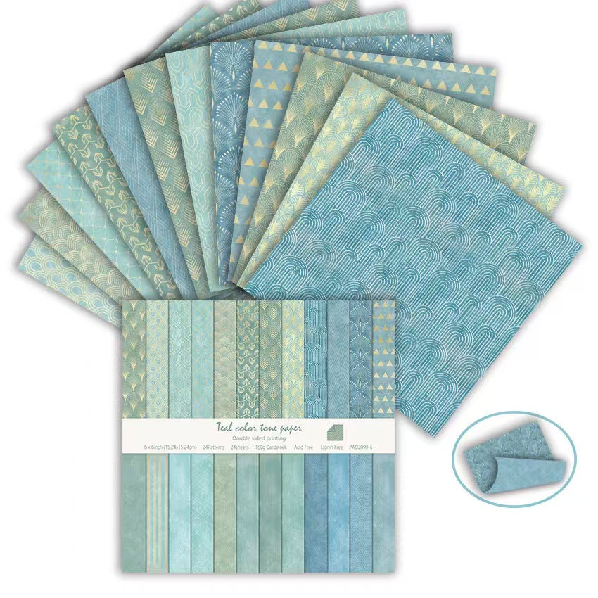6 Inch Double Sided Vintage Scrapbook Paper Pack, Retro Junk Journal Paper (24 sheets/pack)