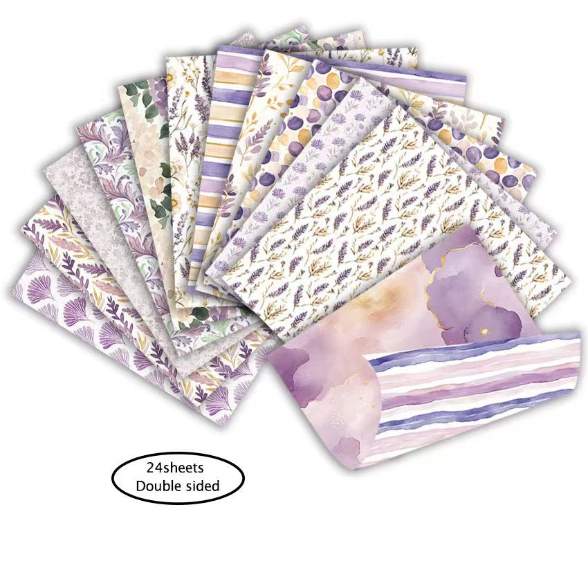 6 Inch Double Sided Vintage Scrapbook Paper Pack, Retro Junk Journal Paper (24 sheets/pack)