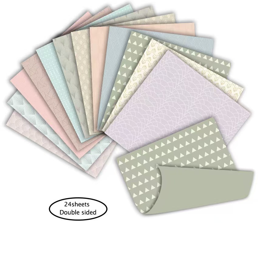 6 Inch Double Sided Vintage Scrapbook Paper Pack, Retro Junk Journal Paper (24 sheets/pack)