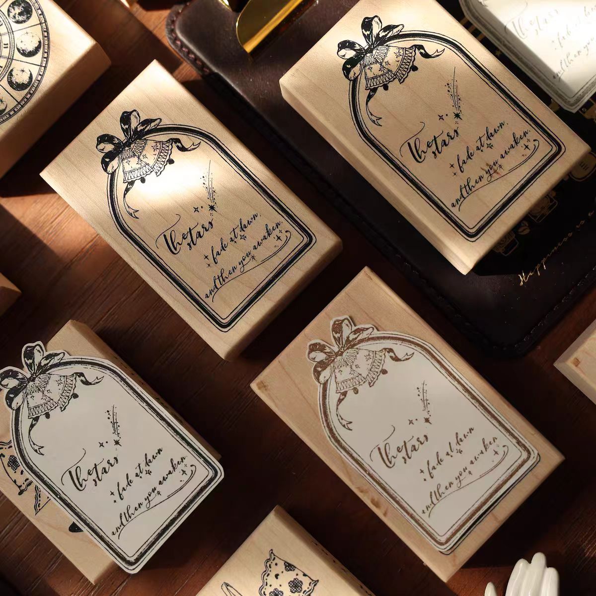 Wooden stamp (Bell Compass)