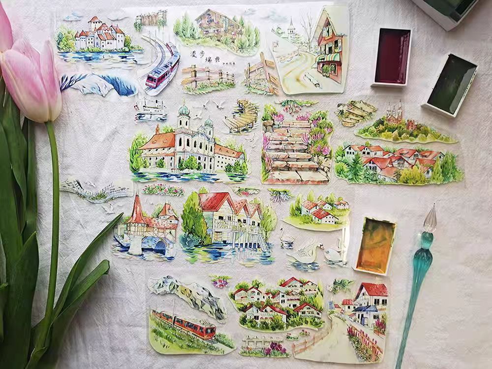Journal PET landscape tape (Building）5m/roll