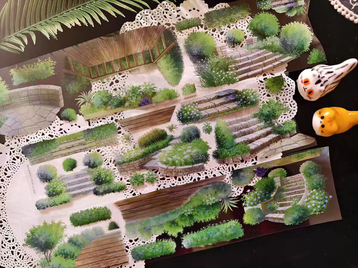 Journal PET landscape tape (5m/roll）