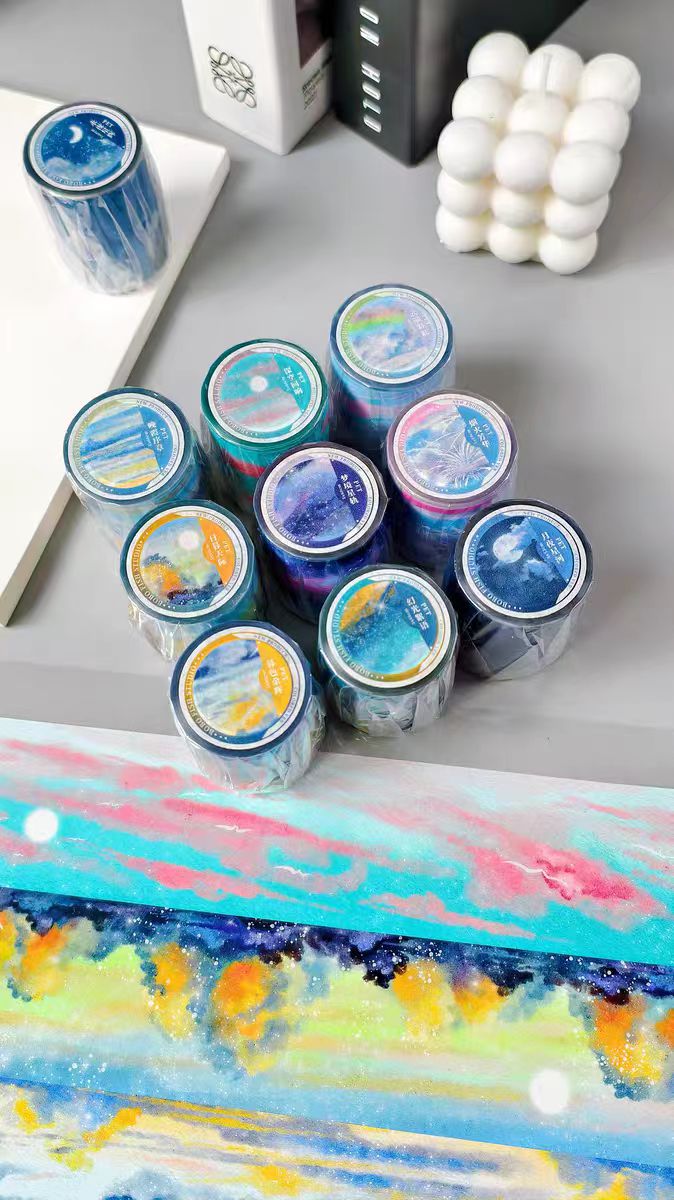 Journal PET tape (Sky) 5m/roll