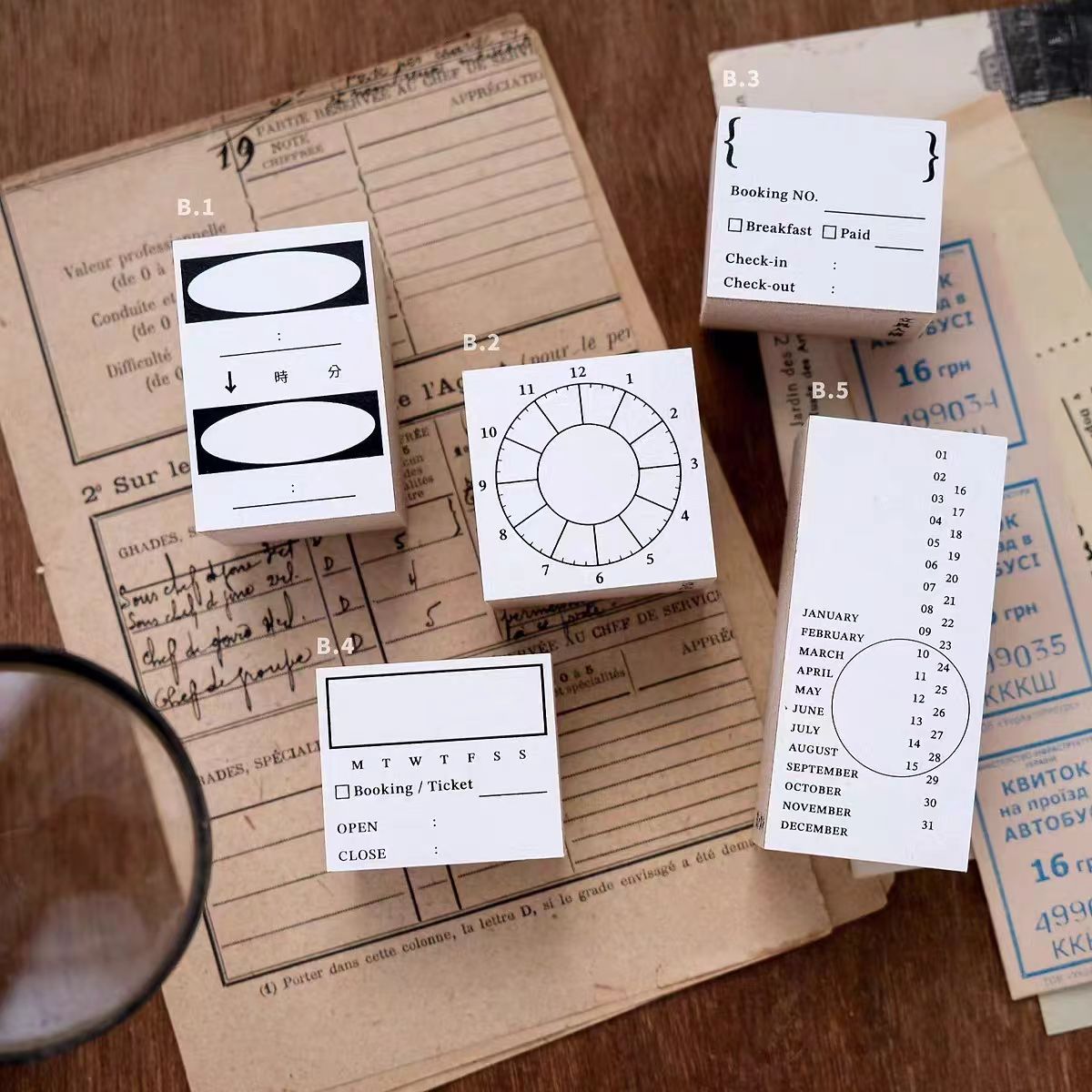 Wooden stamp (Timeli & Transpor)