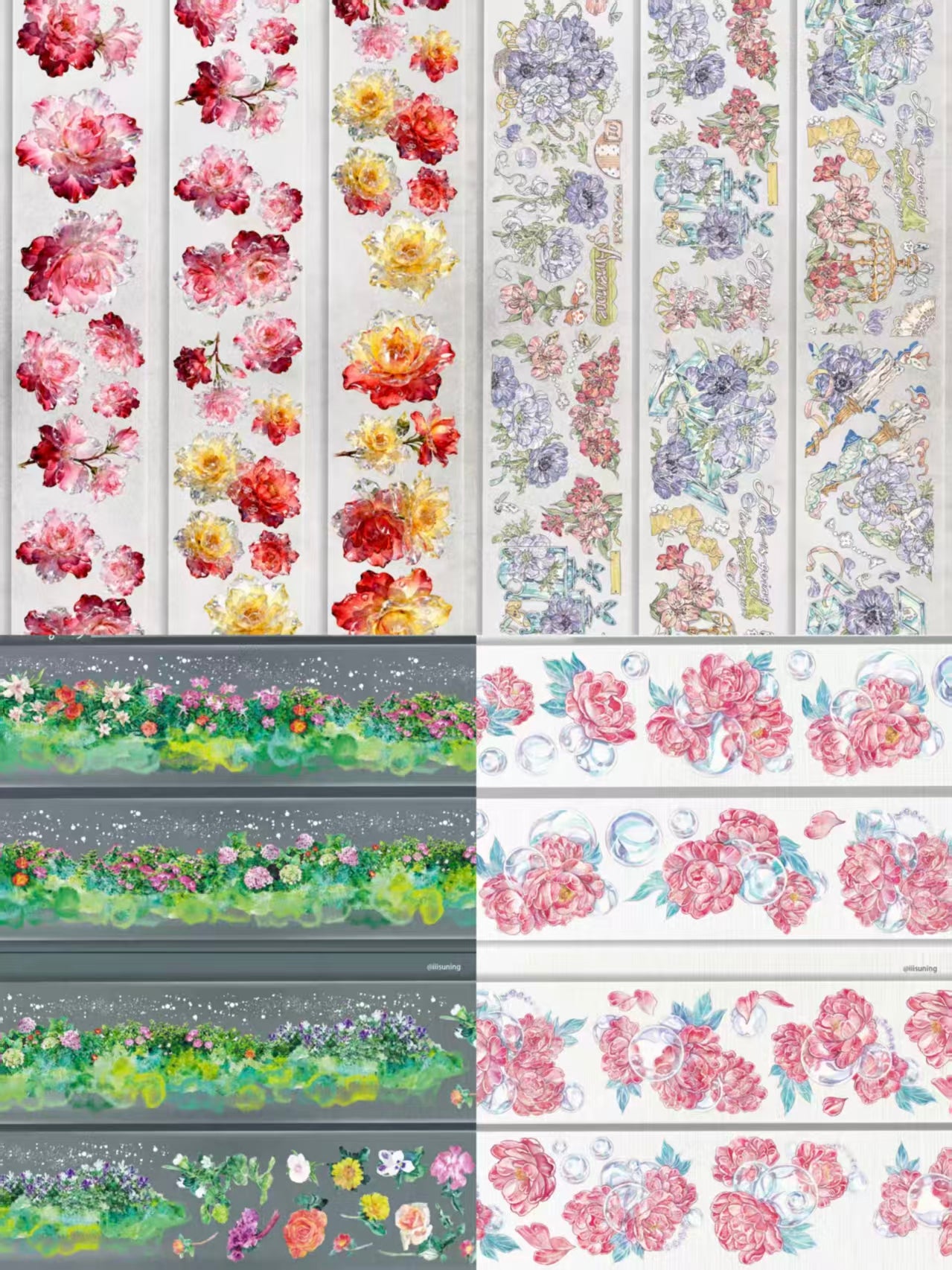Journal flower PET tape (10m/roll)