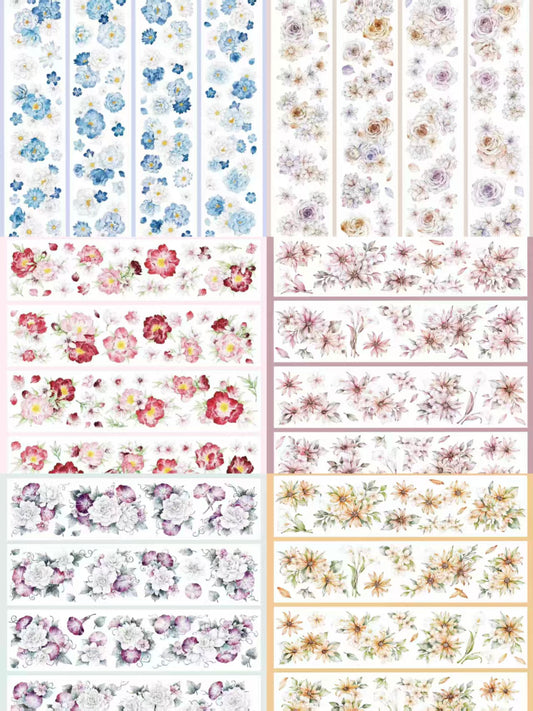 Journal pre-cut flower tape (6cm*5m/roll)