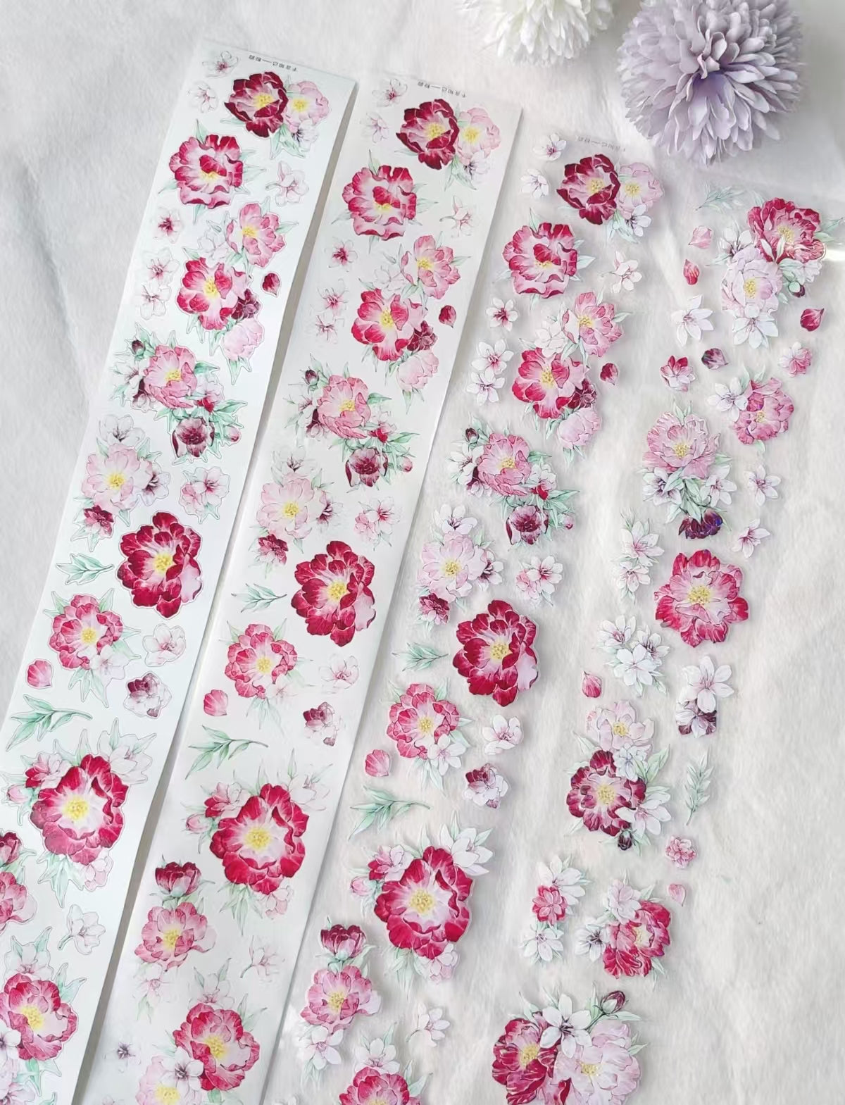 Journal pre-cut flower tape (6cm*5m/roll)