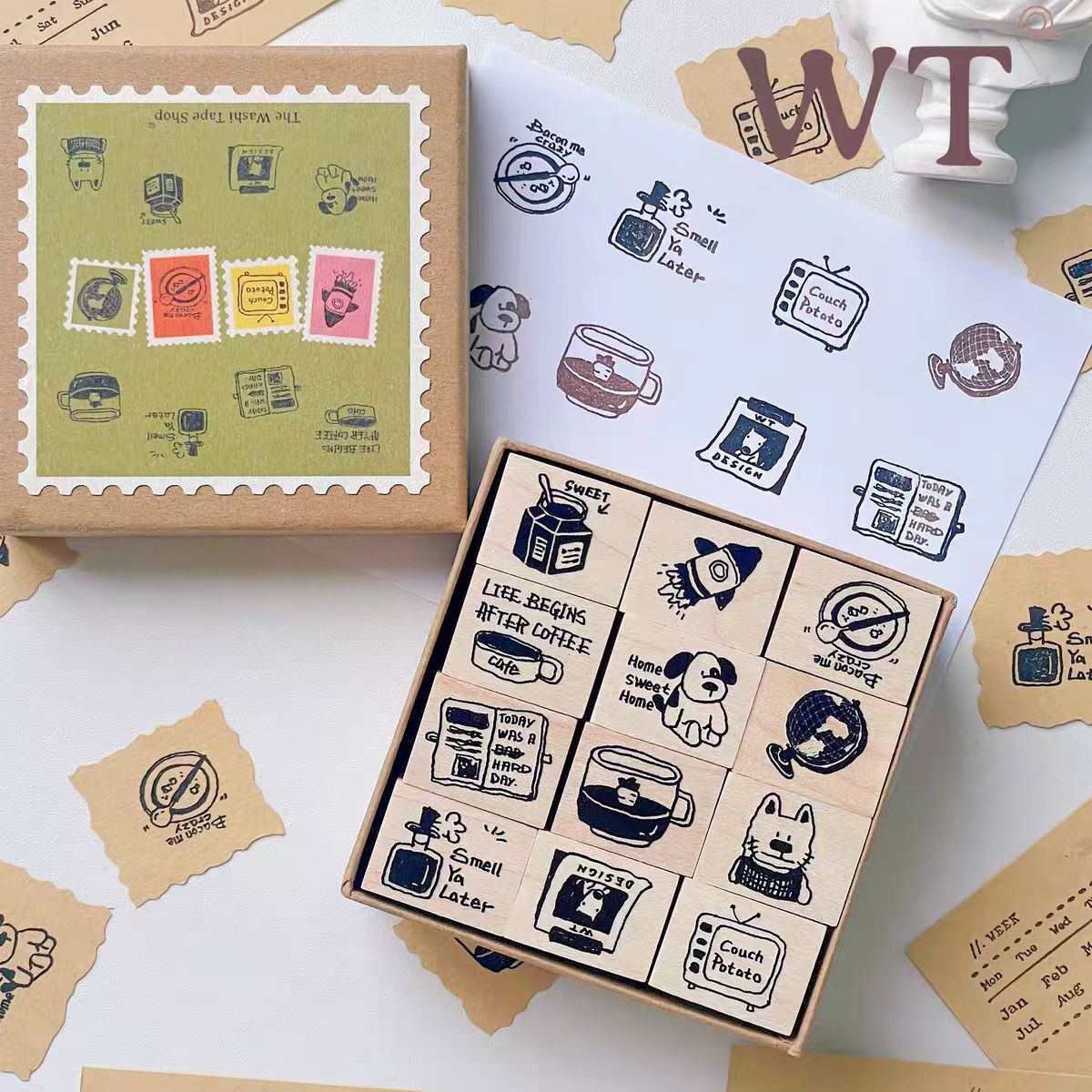 Wooden stamp set