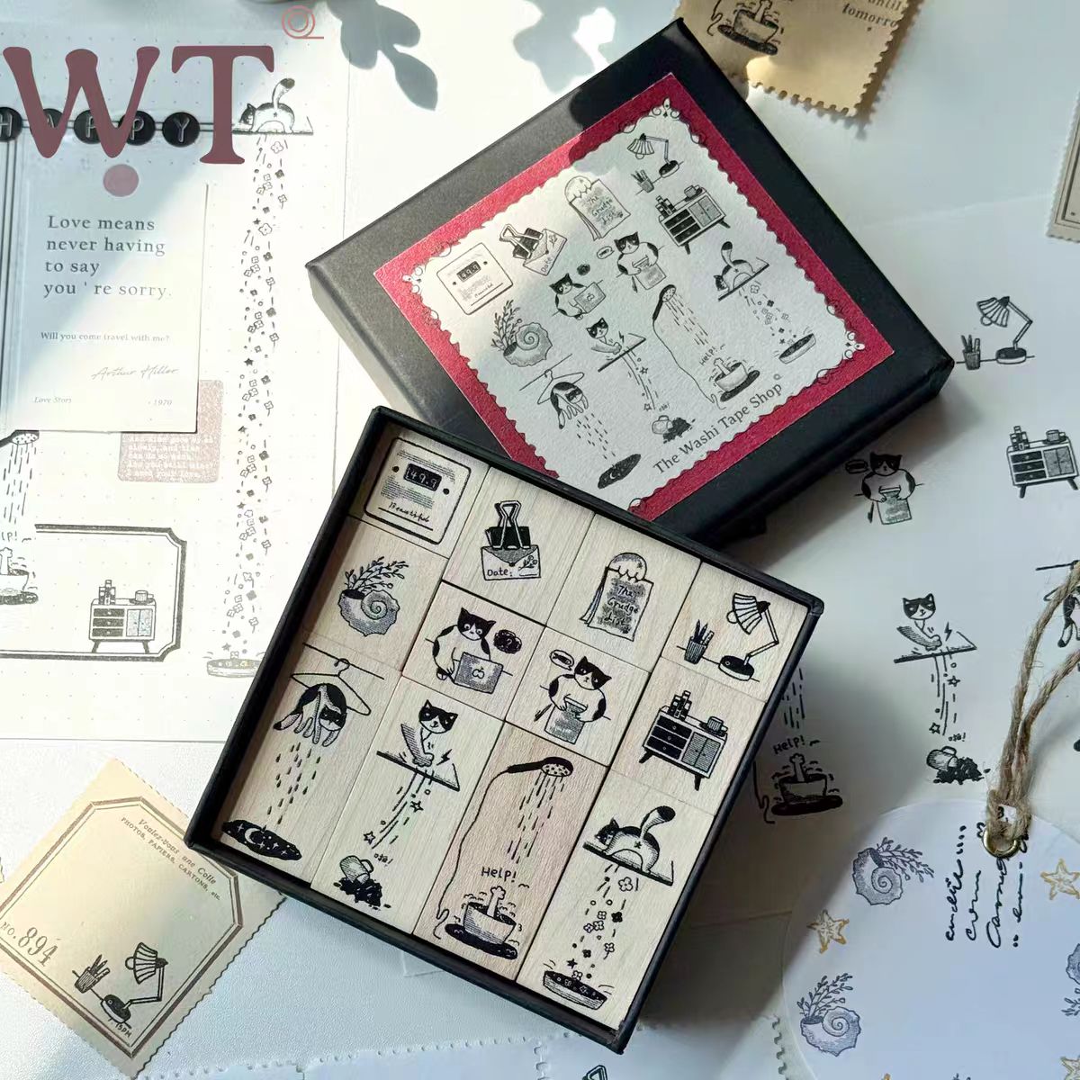 Wooden stamp set