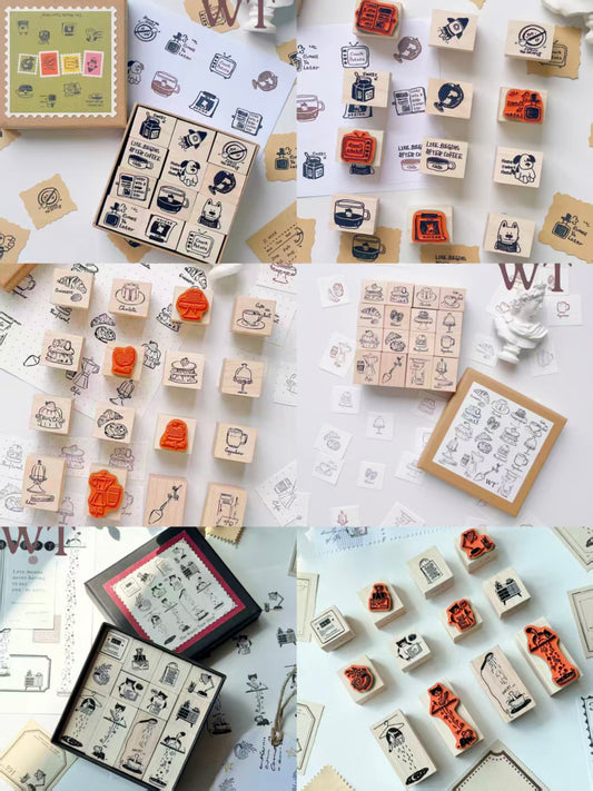 Wooden stamp set