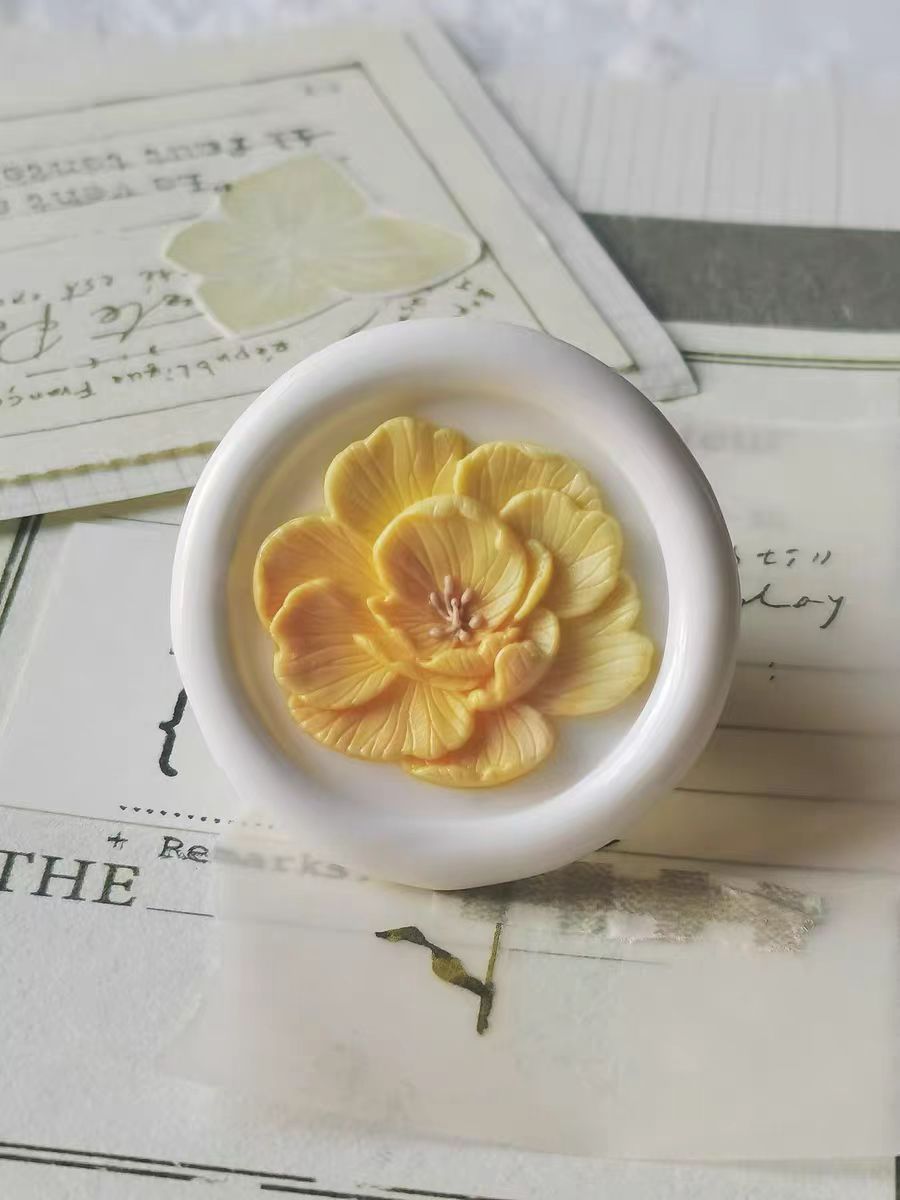 Wooden stamp/ Wax seal (Flower)