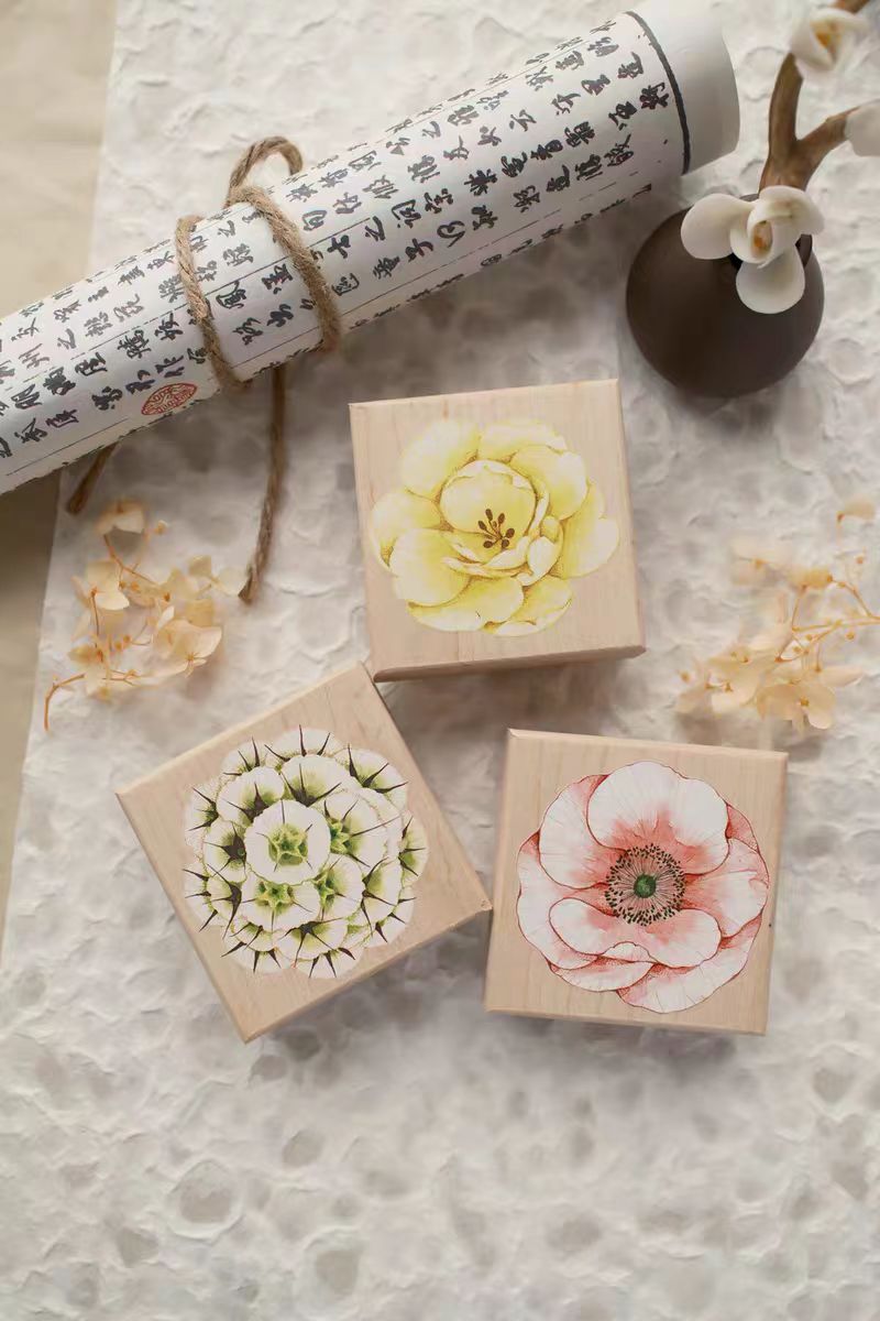 Wooden stamp/ Wax seal (Flower)