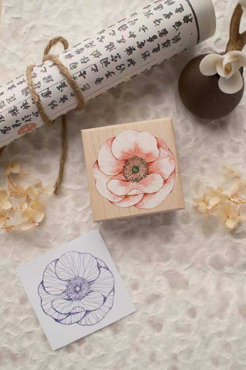 Wooden stamp/ Wax seal (Flower)