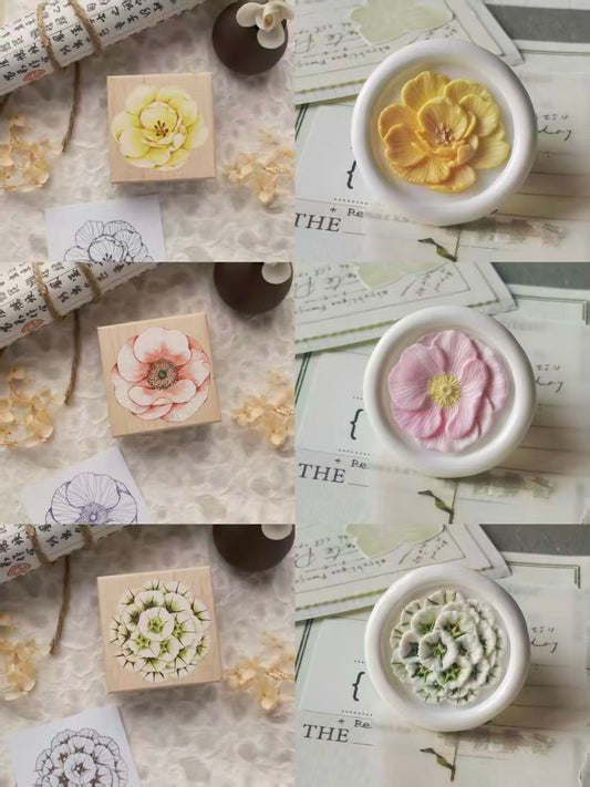 Wooden stamp/ Wax seal (Flower)