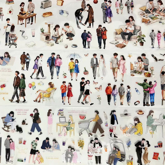 Journal character PET tape (Couples) 2m/roll