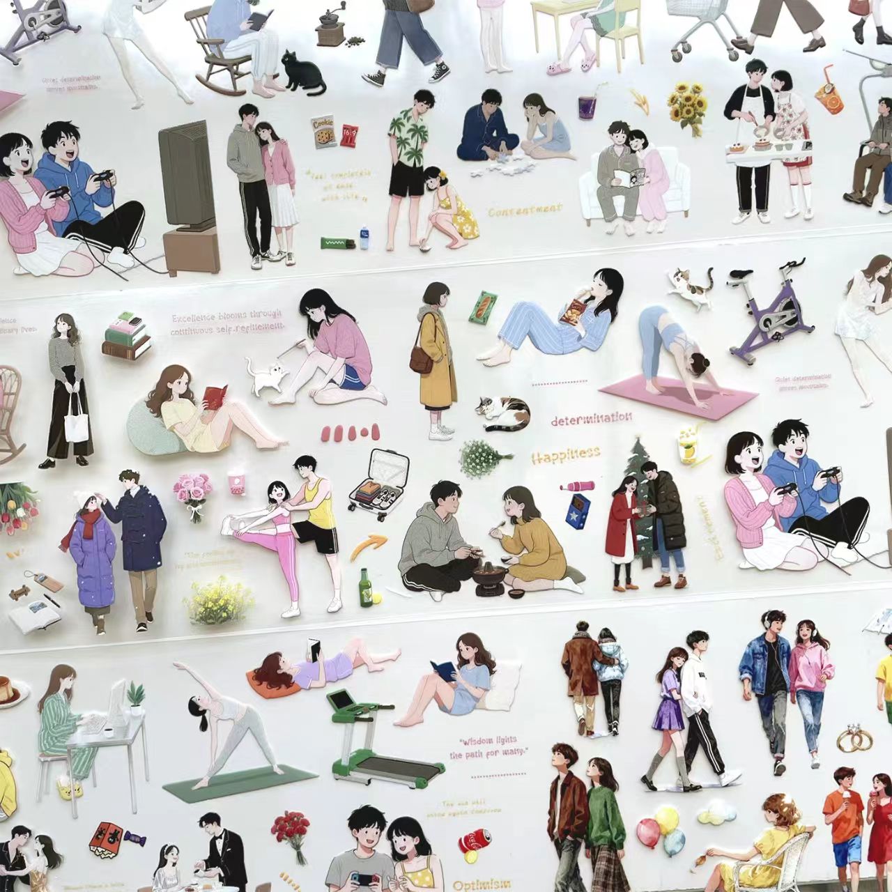 Journal character PET tape (Couples) 2m/roll