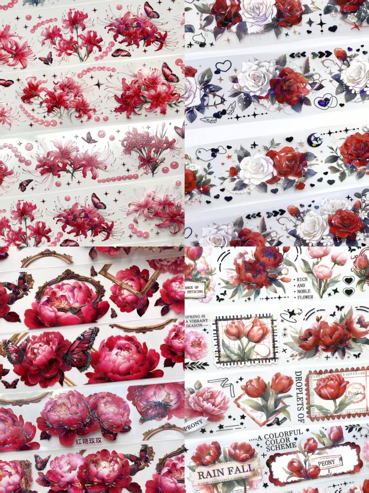 Journal flower PET tape (2m/roll)