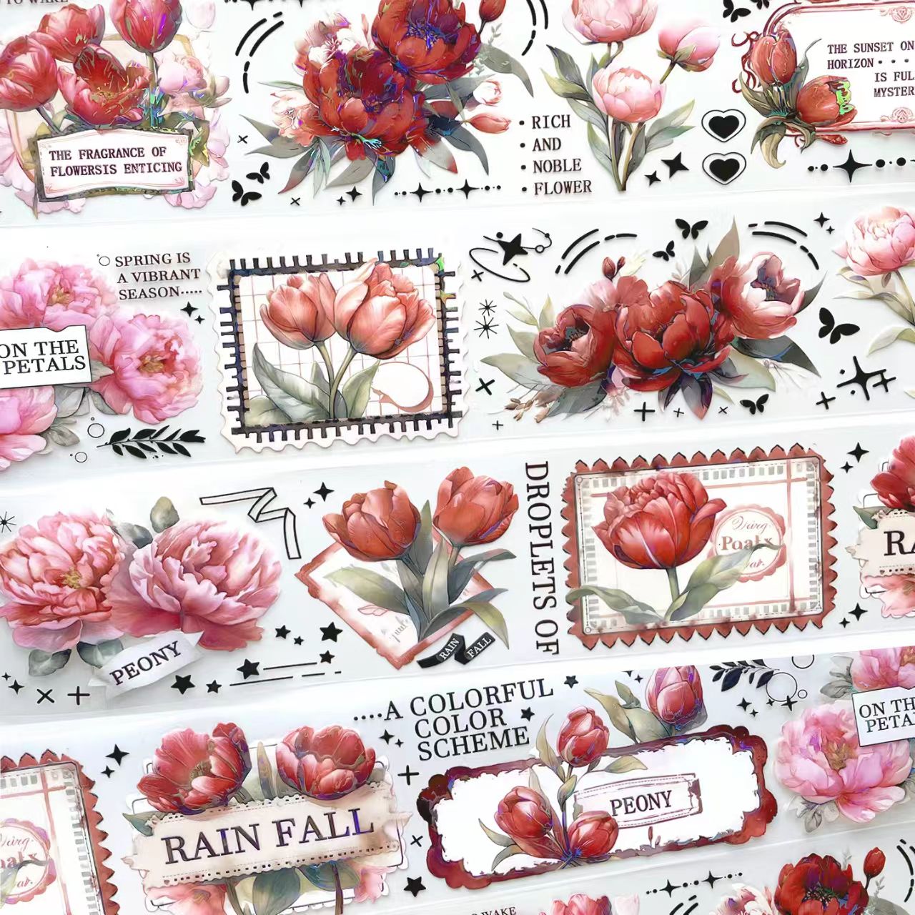Journal flower PET tape (2m/roll)
