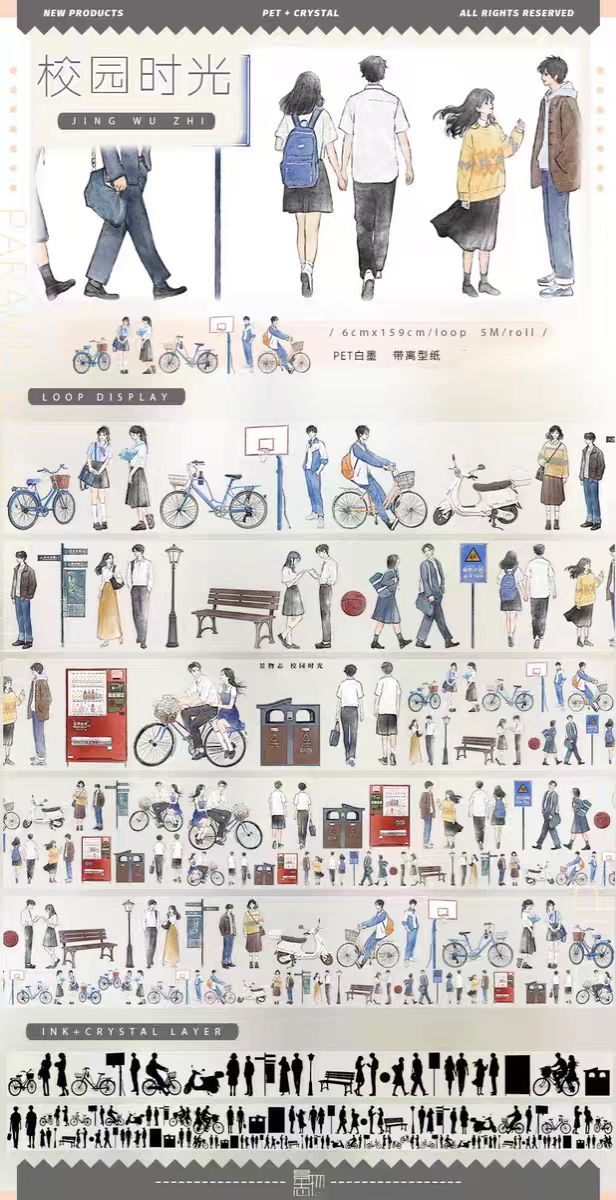 Journal PET tape (5m/roll)