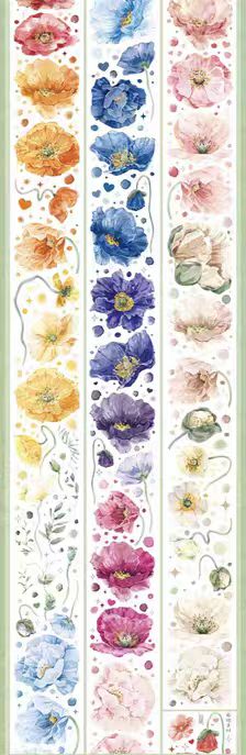 Journal shell light PET tape (Flower) 6cm*10m/roll