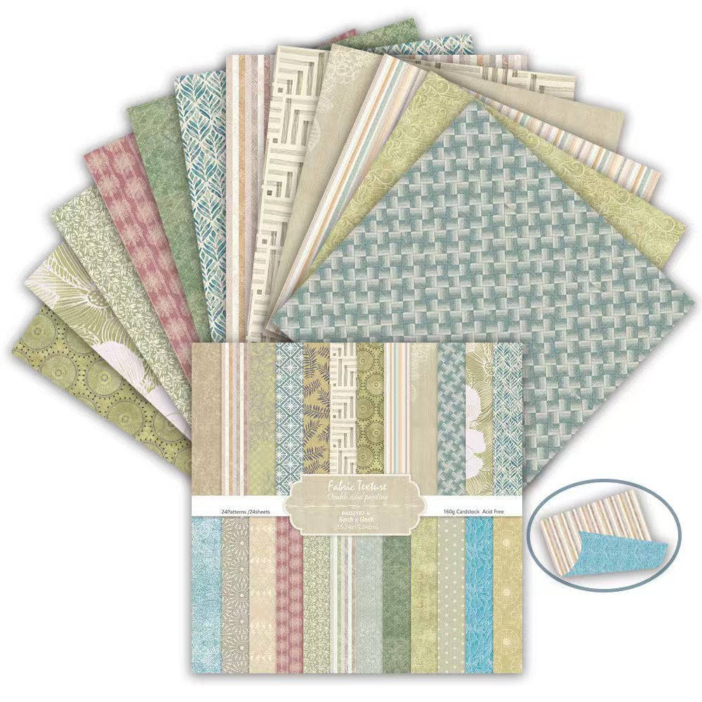 6 Inch Double Sided Vintage Scrapbook Paper Pack, Retro Junk Journal Paper (24 sheets/pack)