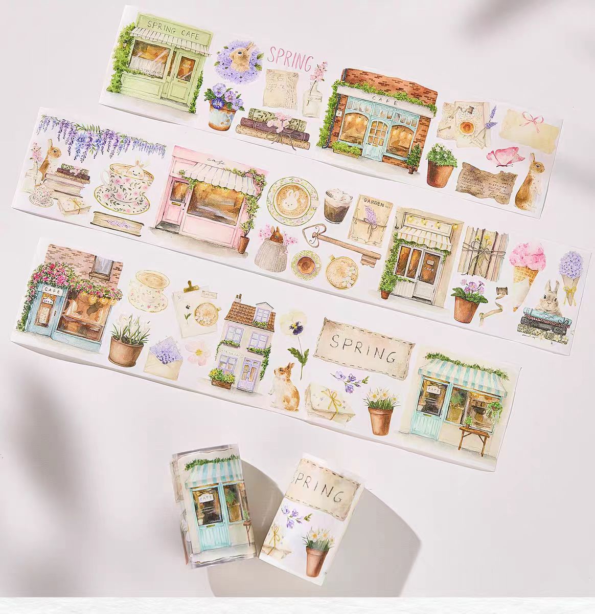 WT tape Journal pre-cut tape (Spring and Summer Café) 5m/roll