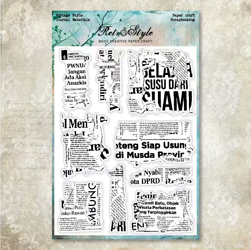 Transparent Silicone Stamp for Journaling, Planner & Craft Decoration