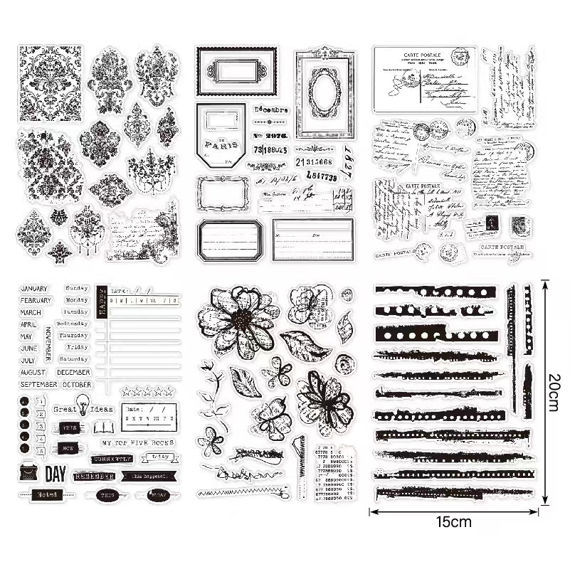 Transparent Silicone Stamp for Journaling, Planner & Craft Decoration