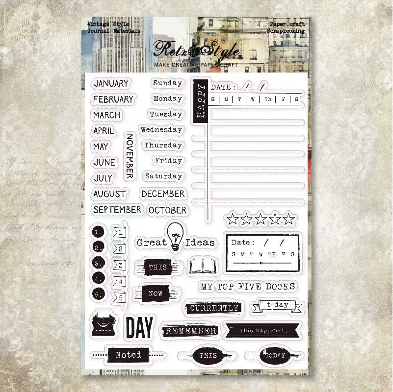 Transparent Silicone Stamp for Journaling, Planner & Craft Decoration
