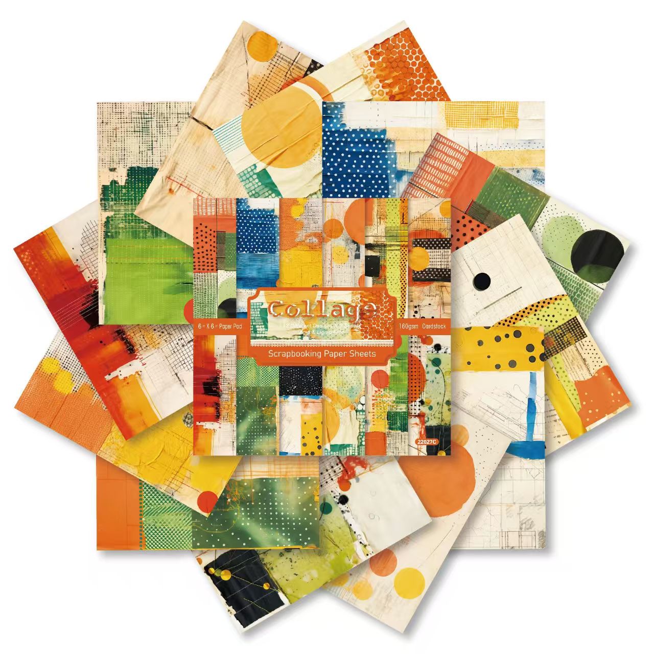 24 Sheets 6 Inch Aesthetic Pattern Paper Retro Material Paper For Scrapbooking Junk Journal Planner Supplies (24 sheets/pack)