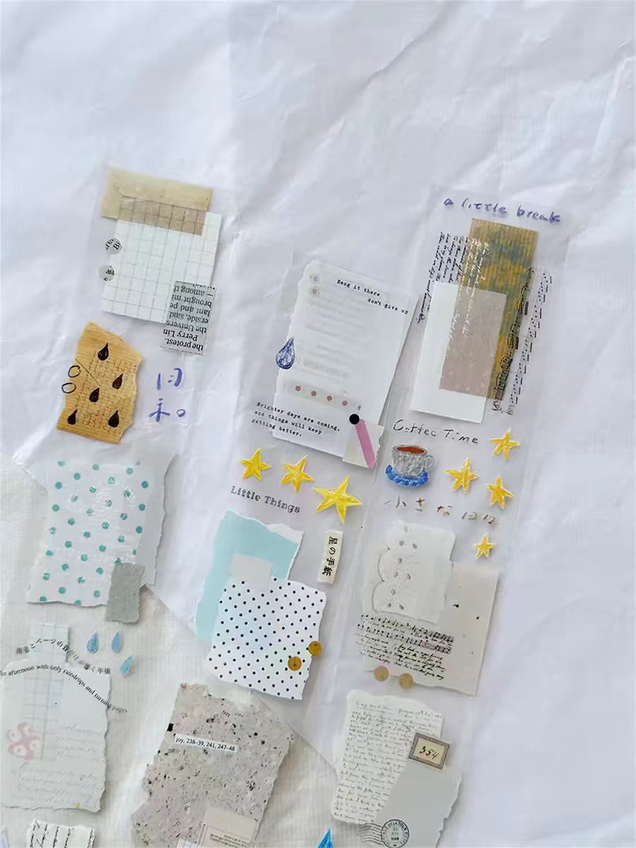 Clear PET Tape for Journaling Scrapbooking DIY Crafts