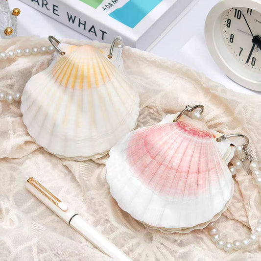 Natural Shell Loose Leaf Notebook | DIY Handmade Blank Memo Pad Ins Style Journal (30 sheets)