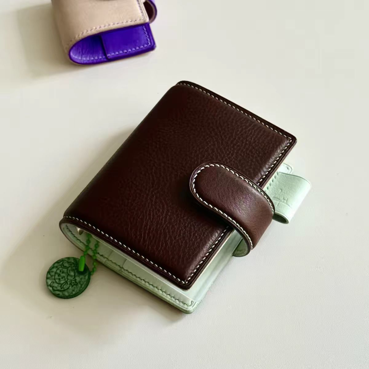 Journal Notebook with Natural Crystal Pendant | Five Elements Balance Gift Set
