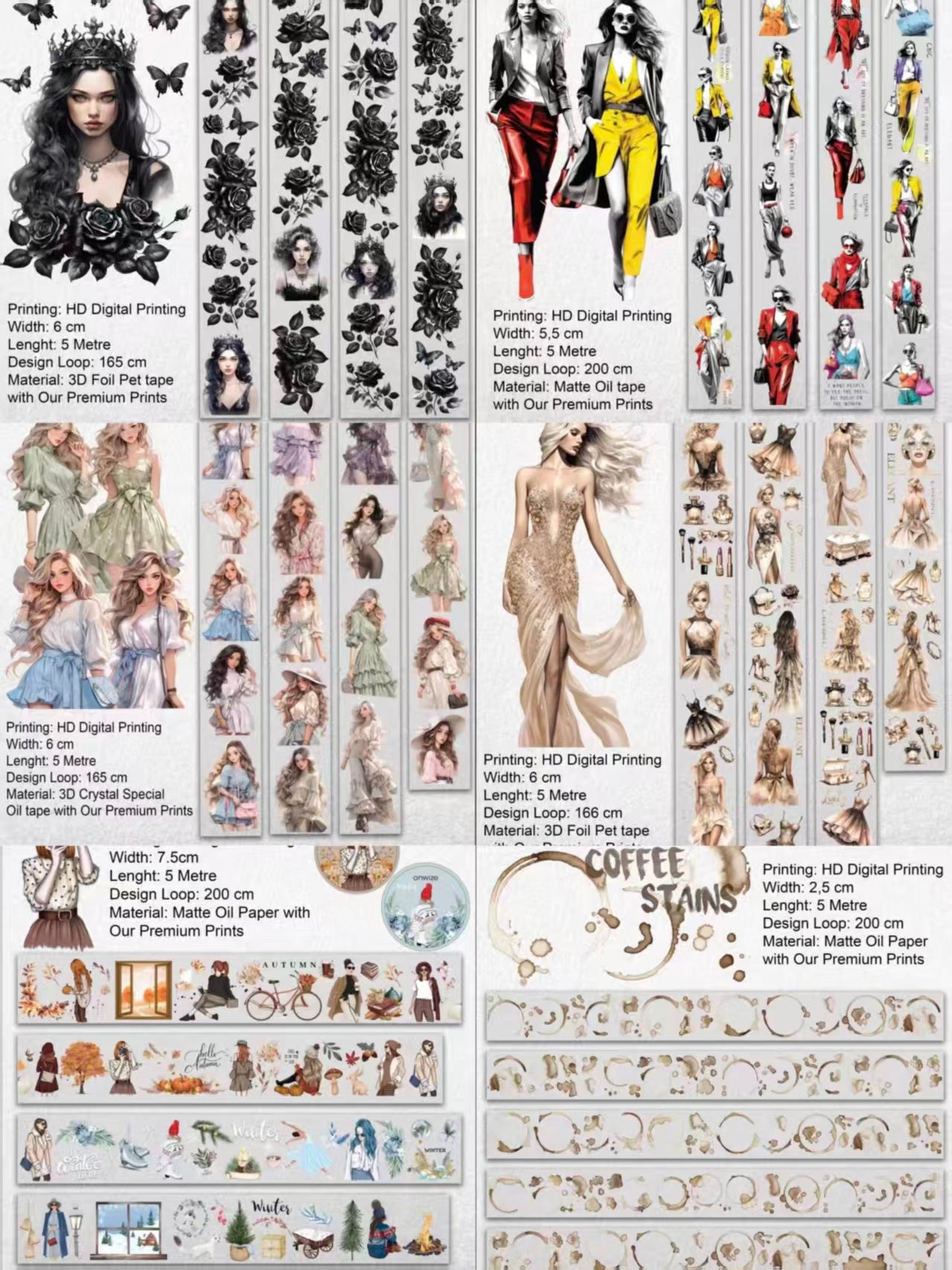 Journal PET tape (5m/roll)