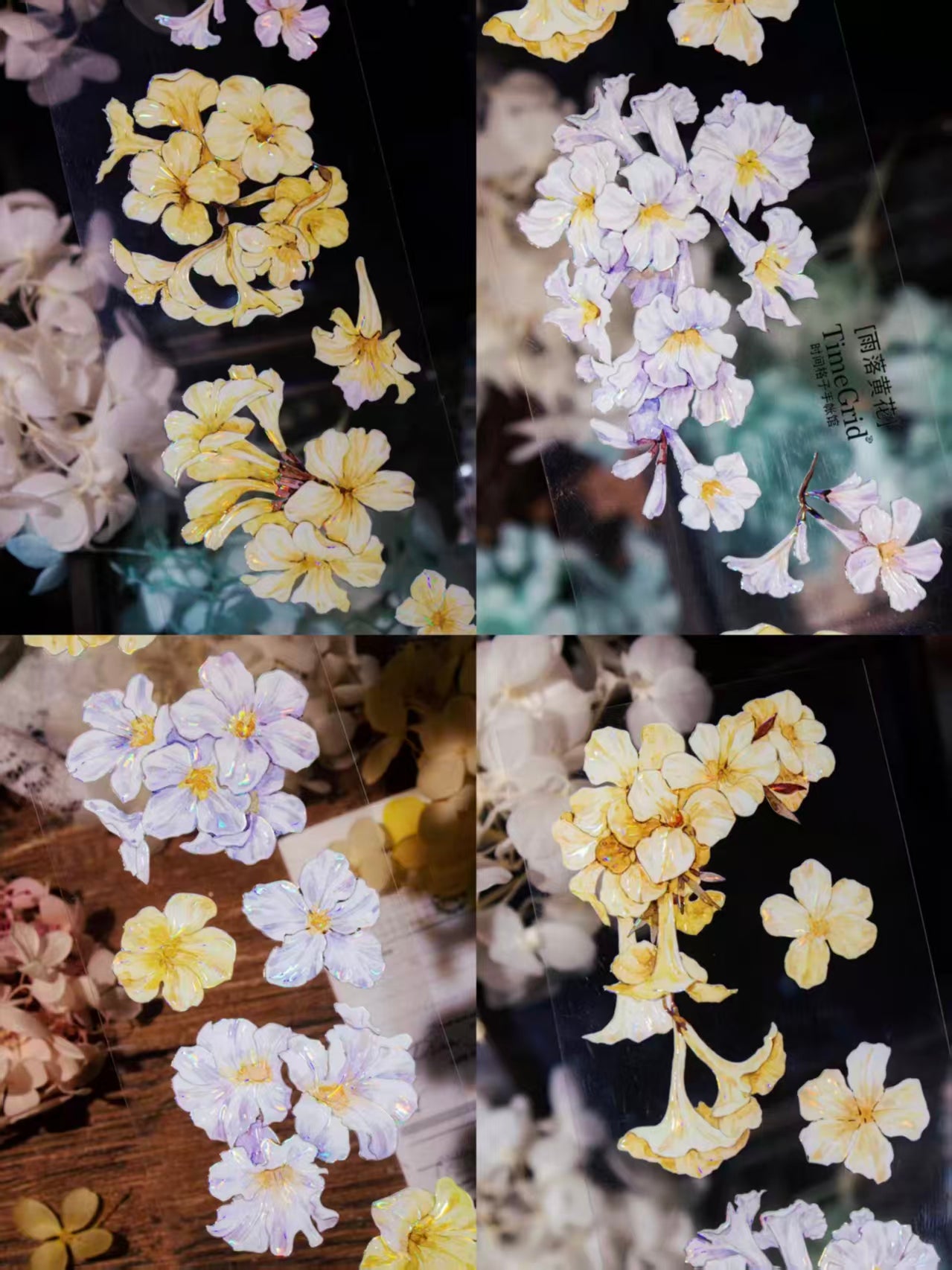 INS Style Pastel Flower Pre-Cut PET/ Washi Tape, Decorative Adhesive Tape for Scrapbooking, Bullet Journal, DIY Craft & Gift Wrapping