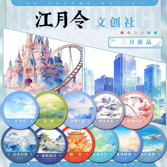 Nature Scenery Tape Landscape PET Tape for Journaling Scrapbooking DIY Craft (5m/roll)