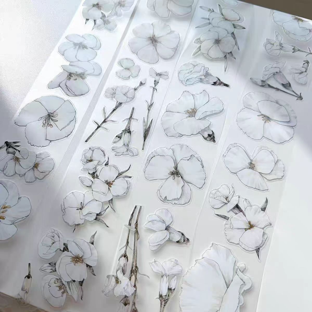 Floral & Character Washi/PET Tape for Journaling (10m/roll)