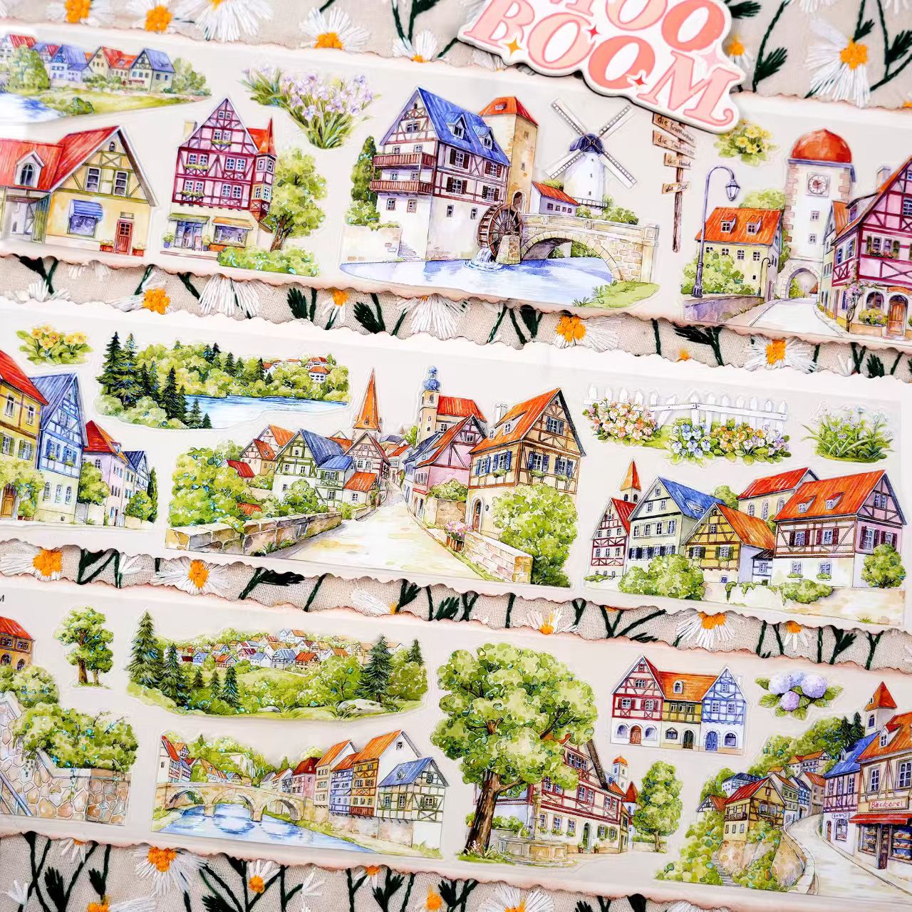 Cityscape PET Tape | Urban Architecture Decorative Tape for Journal Scrapbooking DIY