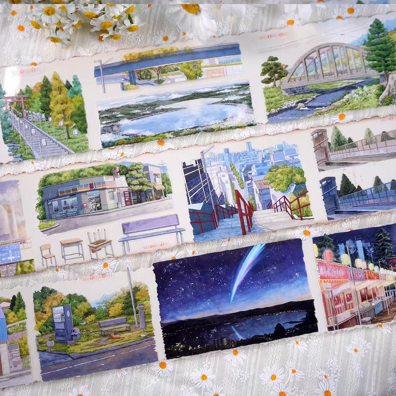 Cityscape PET Tape | Urban Architecture Decorative Tape for Journal Scrapbooking DIY