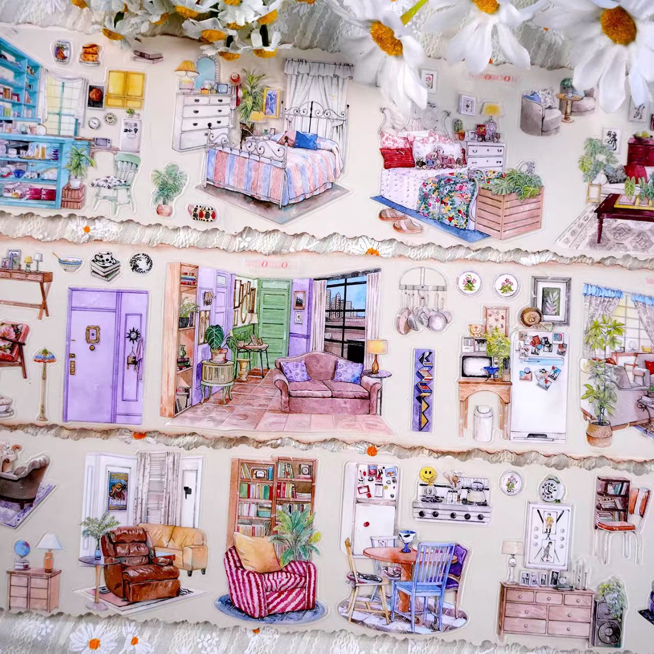Cityscape PET Tape | Urban Architecture Decorative Tape for Journal Scrapbooking DIY