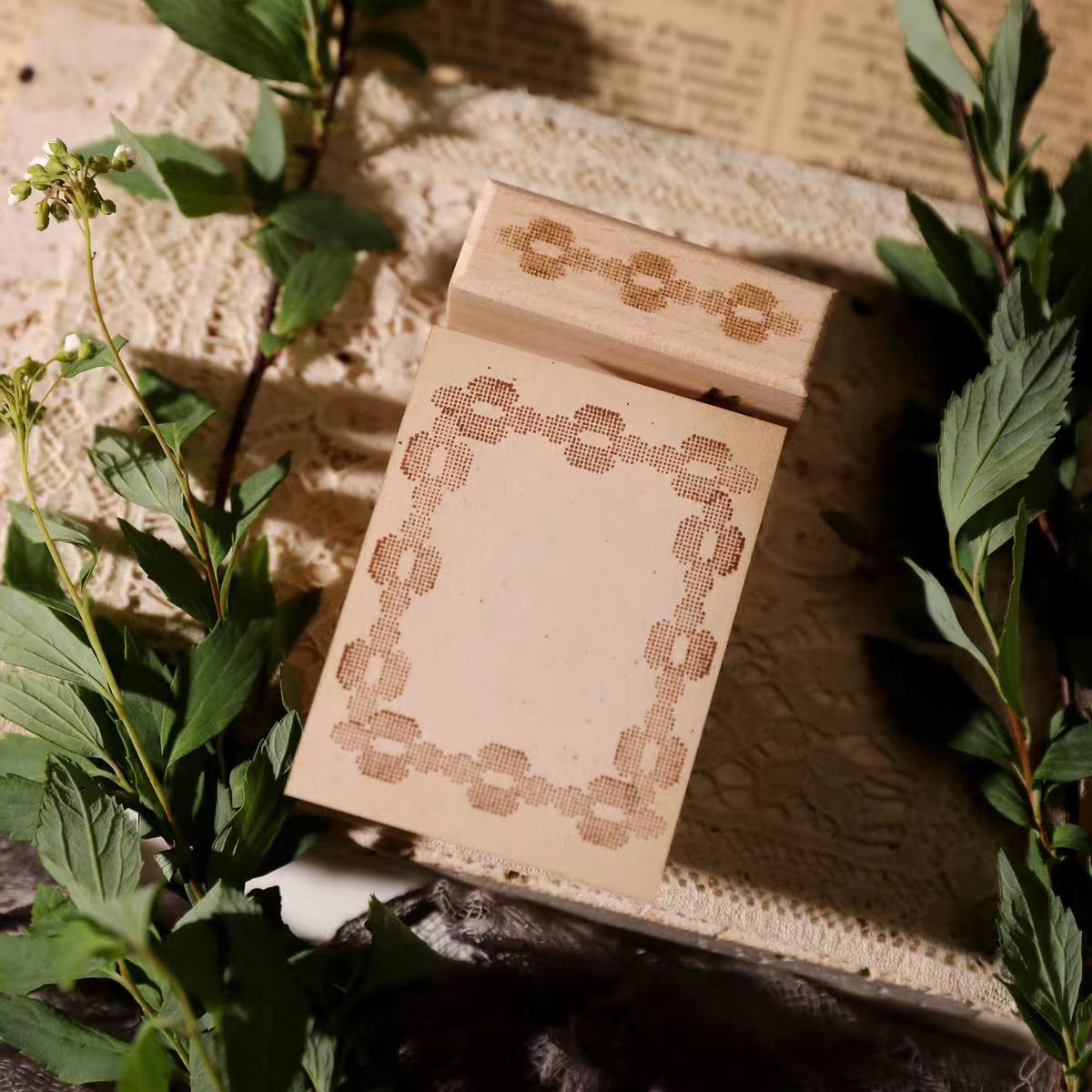 Vintage Wooden Rubber Stamp for DIY Craft & Journaling