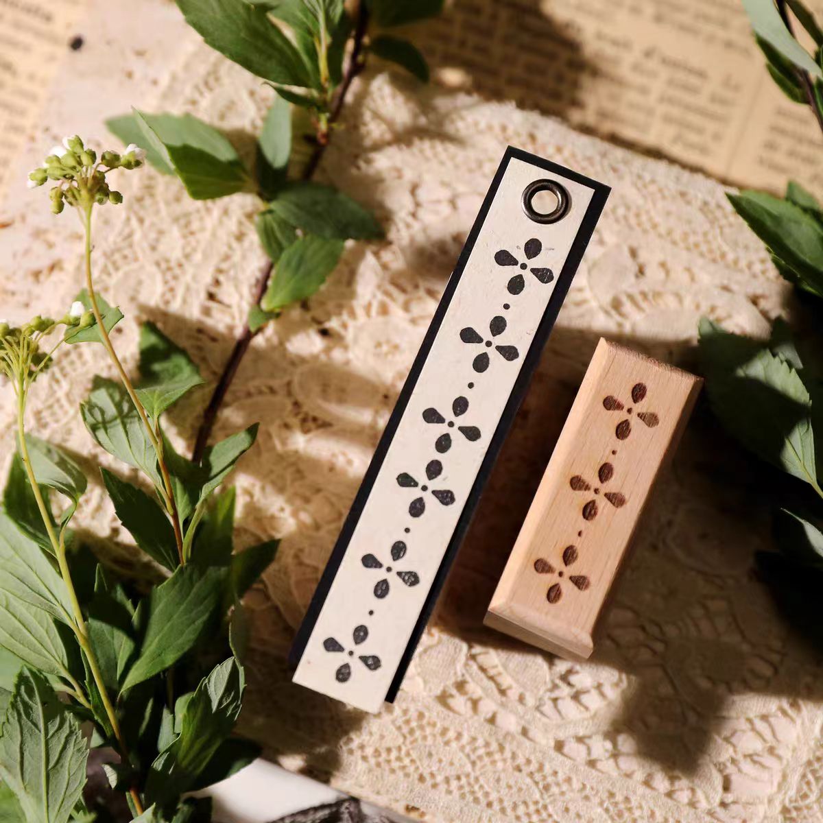 Vintage Wooden Rubber Stamp for DIY Craft & Journaling